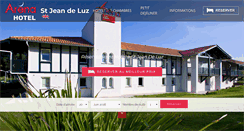 Desktop Screenshot of hotel-arena-saintjeandeluz.com