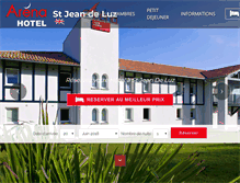 Tablet Screenshot of hotel-arena-saintjeandeluz.com